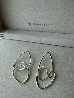 Kendra Scott Gold Sculptural Abstract Drop Earrings